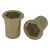 M4-0.70 ISO (0.50-2.00%22) Metric Hex Rivet Nuts, Steel, Coarse, Yellow Zinc Cr+3