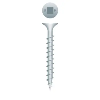 Square Drive Bugle Head Outdoor Screws, Dacrotized Coated finish, #8 x 3" Strong-Point&reg;