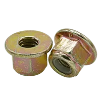 M4-0.70 Metric Nylon Insert Locknuts (Thin), Coarse, DIN 985, Class 8 Steel, Yellow Zinc
