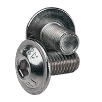 M5-0.80 x 12 MM (FT) Button Head Flange Socket Screws, Coarse, ISO 7380-2, Stainless Steel A2 (18-8)