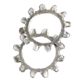 M5 Metric External Tooth Serrated Lock Washers, DIN 6798A, Steel, Zinc Cr+3