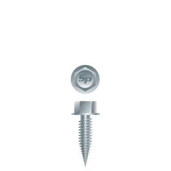 #10-24 x 3/4" Strong-Point&reg; Unslotted Indented Hi-Hex Washer Head Needle Point Screws, Steel, Zinc Plated