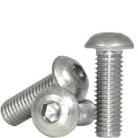 1/4-20 x 6" (FT) Non-Standard Button Head Socket Cap Screws, Coarse, Stainless Steel 18-8