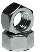 1/4-20 Finished Hex Nuts, Coarse, Low Carbon Steel, Zinc Cr+3