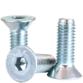 M8-1.25 x 50 MM (PT) Metric Flat Socket Head Cap Screws, Coarse, Grade 12.9 Alloy Steel (DIN7991), Mechanical Zinc Cr+3