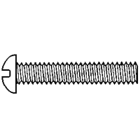 #8-32 x 2 1/4" (FT) Machine Screws, Slotted Round Head, Coarse, Stainless Steel 304