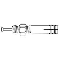 3/8-16 x 2 3/8" Pin Drive Expansion Anchors. Coarse, Yellow Zinc Cr+6