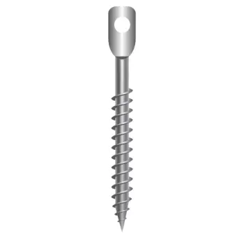 Acoustical Eye Lag Screws, Plain finish, 1/4 x 4"