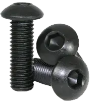 10-24 x 2 1/2" (FT) Button Head Socket Cap Screws, Coarse, Alloy Steel, Thermal Black Oxide