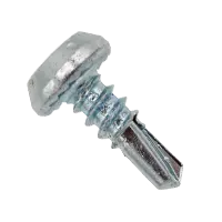 Steel Proferred&reg; Unslotted Indented Hex Washer Head Self Drilling Screws (#2 Point BSD), Zinc Cr+3 finish, #6-20 x 1/2", Coarse thread