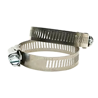 #10 M-Mini (9/16" to 1 1/16") (14 MM to 27 MM) Worm Gear Hose Clamps, 304 Stainless Steel Housing & Band (3/8") with 1/4" 430 Stainless Steel Zinc-Plated Screws