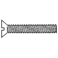 #8-32 x 1/2" (FT) Machine Screws, Slotted Pan Head, Coarse, Steel, Plain