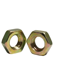 5/16-18 Finished Hex Jam Nuts, Coarse, A-563 Grade A Steel, Yellow Zinc Cr+6