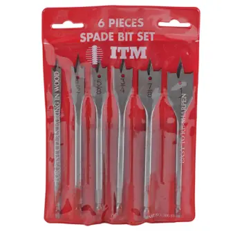 Steel Piece Spade Bit Set, 6